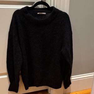 Everlane Alpaca Cocoon Crew, Heathered Black